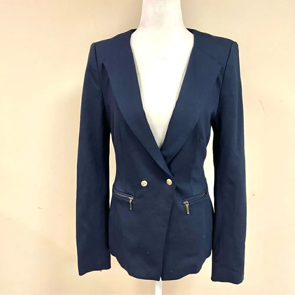 Vivienne Tam navy fitted blazer.  Size 4